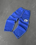 FOESCE American Cartoon Graffiti Sweatpants Y2K Pants Mens Gothic Hip Hop Cartoon Retro Baggy Elastic Waist Jogging Casual Trousers