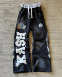 FOESCE American Cartoon Graffiti Sweatpants Y2K Pants Mens Gothic Hip Hop Cartoon Retro Baggy Elastic Waist Jogging Casual Trousers
