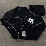 FOESCE American Fashion Embroidery Personality Flash Diamond Oversize Hoodie Womens Y2K New Harajuku Goth Casual Sweatshirt Streetwear
