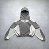 FOESCE American Fashion Embroidery Personality Flash Diamond Oversize Zipper Hoodie Men Y2K New Harajuku Gothic Casual Joker Sweatshirt