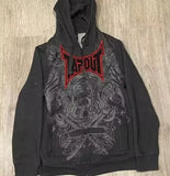 Foesce American Hoodie Y2K Clothes Gothic Hip Hop Retro Graphic Print Oversized Hoodie Sweatshirt Mens Womens Pullover Hoodie