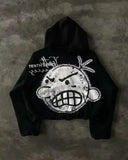 Foesce American Hoodie Y2K Clothes Gothic Hip Hop Retro Graphic Print Oversized Hoodie Sweatshirt Mens Womens Pullover Hoodie