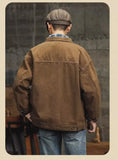 FOESCE American Retro Cargo Jackets for Men Coats Spring Autumn Loose Leisure Denim Jacket Men Japanese Fashion Y2k Streetwear