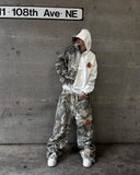 FOESCE American Retro Loose Straight Casual Pants Streetwear Fashion Trendy Pants Harajuku Style Hip Hop Y2k Trousers Baggy Pants