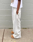 FOESCE American Retro Striped Knitted Pants Men Y2k Street Harajuku Trendy Brand Oversized Trousers Loose Casual Wide Leg Pants Women