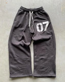 FOESCE American Retro Striped Knitted Pants Men Y2k Street Harajuku Trendy Brand Oversized Trousers Loose Casual Wide Leg Pants Women