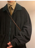 FOESCE American Style Vintage 2025 Men Bomber Jacket Windbreakers Zipper Coats Autumn Loose Cargo Outwear