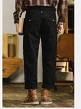 FOESCE American Vintage Gurkha Trouser For Men British Style Casual Loose Straight Cargo Pants Spring Autumn Fashion Cotton Naples Pant