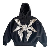 FOESCE American Vintage Harajuku High Street Eye Embroidered Men Hoodie Women Sports Shirt Y2K Casual Top streetwear hoodie