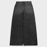 FOESCE American Y2K New Baggy Wide Leg Black Jeans Overszied Men Street Casual Joker Denim Pants Couple Jeans Retro Streetwear