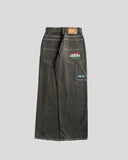 FOESCE American Y2K New Baggy Wide Leg Black Jeans Overszied Men Street Casual Joker Denim Pants Couple Jeans Retro Streetwear