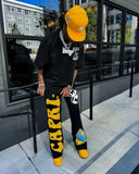 FOESCE American letter printing personalized street high street sweatpants high street ins trendy brand couple loose fashion trousers