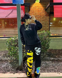 FOESCE American letter printing personalized street high street sweatpants high street ins trendy brand couple loose fashion trousers