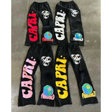 FOESCE American letter printing personalized street high street sweatpants high street ins trendy brand couple loose fashion trousers