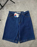 FOESCE American retro angled side pocket denim shorts for men summer y2k trendy loose street hip-hop basketball denim shorts for women