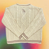 FOESCE Autumn Fashion Star Embroidered Khaki Knitted Cardigan Women Sweater Y2k Winter Warm  Loose Fit Long Sleeves Holiday Cardigan