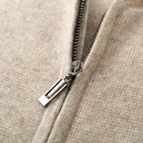 FOESCE Autumn Winter New 100% Merino Wool Men's Zipper Hooded Coat Thick Sweater Warm Long Sleeved Knitted Cardigan men's coat