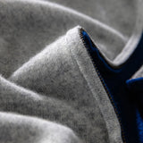 FOESCE Autumn Winter New Thickened Cashmere Coat Men's Front and Back Standing Neck Zipper Cardigan 100% Merion Wool Knitted Jacket Top