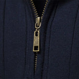 FOESCE Autumn Winter Stand-Collar Sweater Men Zipper Knit Pullovers Thick Cotton Knitwear Man Warm Jumpers Casual Sweaters Man Clothes