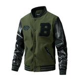 FOESCE Autumn and Winter Coat Mens Clothes Loose Fashion Baseball Suit Trend Senior High School Uniform Outdoor Biker Travel Jacket