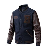 FOESCE Autumn and Winter Coat Mens Clothes Loose Fashion Baseball Suit Trend Senior High School Uniform Outdoor Biker Travel Jacket