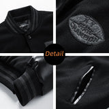 FOESCE Autumn and Winter Coat Mens Clothes Loose Fashion Baseball Suit Trend Senior High School Uniform Outdoor Biker Travel Jacket