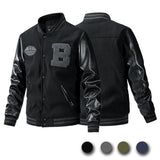 FOESCE Autumn and Winter Coat Mens Clothes Loose Fashion Baseball Suit Trend Senior High School Uniform Outdoor Biker Travel Jacket