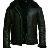 FOESCE Autumn and Winter Men's Artificial Fur Integrated Long Sleeve Jacket Coat