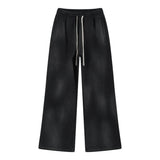 FOESCE Autumn and winter 2025 new splash ink white spray-dyed loose plus velvet joggers