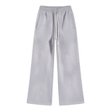 FOESCE Autumn and winter 2025 new splash ink white spray-dyed loose plus velvet joggers