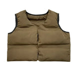 FOESCE Autumn men Kanye West with double-sided can wear pure cotton vest high quality solid color vest high street trend loose coat  XL