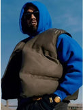 FOESCE Autumn men Kanye West with double-sided can wear pure cotton vest high quality solid color vest high street trend loose coat  XL