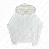 FOESCE Autumn\winter Black Zip Up Fur Patchwork Design Women Men Hoodies Fashion Warm Korean Style Sweatshirts Y2k Long Sleeved Unisex