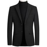FOESCE BROWON Brand Business Casual Wool Blazer Men 2025 Autumn and Winter New Solid Men Blazer Regular Fit Long Sleeve Blazers for Men