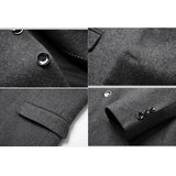 FOESCE BROWON Brand Business Casual Wool Blazer Men 2025 Autumn and Winter New Solid Men Blazer Regular Fit Long Sleeve Blazers for Men