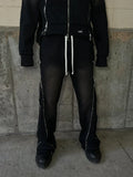 FOESCE Baggy Casual Y2K pants Retro Hip Hop Zipper cargo pants Sweatpants Men Women Harajuku Letter joggers women trousers Streetwear