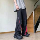 FOESCE Baggy Casual Y2K pants Retro Hip Hop Zipper cargo pants Sweatpants Men Women Harajuku Letter joggers women trousers Streetwear