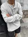 FOESCE Big Size Unicolor T Shirts for Men Baggy Pullover Plain Oversize Male Clothes Long Sleeve Tops Polyester It Elasticity Japan Y2k