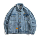 FOESCE Black Denim Short Jacket Men Jeans Jacket Coats Casual Windbreaker Pockets Overalls Bomber Streetwear Man Clothing Outwear