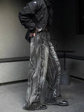 FOESCE Black Wash Micro Horn Jeans Man Woman American Vintage Baggy Wide Leg Trousers Unisex High Street Casual Straight Denim Pants Ne