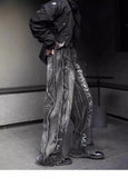 FOESCE Black Wash Micro Horn Jeans Man Woman American Vintage Baggy Wide Leg Trousers Unisex High Street Casual Straight Denim Pants Ne