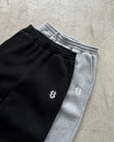 FOESCE Black and white dual color retro personalized design loose straight pants outdoor embroidery Y2k hip-hop Harajuku casual pants