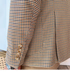 British Man Blazer Hombre Autumn Fashion Lattice Mens Jacket Korean Slim Fit Blazer Hombre Casual Gray Blazer Masculino