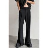 FOESCE Brown Black Suit Pants Men Slim Fit Fashion Social Mens Dress Pants Korean Casual Straight Pants Mens Office Formal Trousers