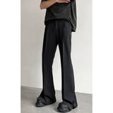 FOESCE Brown Black Suit Pants Men Slim Fit Fashion Social Mens Dress Pants Korean Casual Straight Pants Mens Office Formal Trousers