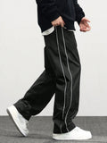 FOESCE Casual Cotton Cargo Pants For Men, Men's Loose Cargo Pants With Side Pockets, Long Pants Trousers For Street Everyday Jogger Out