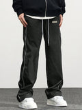 FOESCE Casual Cotton Cargo Pants For Men, Men's Loose Cargo Pants With Side Pockets, Long Pants Trousers For Street Everyday Jogger Out