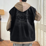 FOESCE Casual Retro Jeans 2025 Spring Autumn Fashion Men's Hooded Denim Jackets Youth Streetwear Loose Coats Windproof Tops Clothing