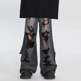 FOESCE Clothing Length: Regular Vintage Baggy Pants Mens Fashion Jeans Autumn Wear Casual Style Daily Wear Non Stretch