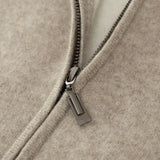 FOESCE Comfortable and lazy new 100% Merino wool men's hooded sweater loose and thick zipper casual cardigan coat for autumn and winter